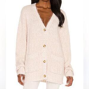 Free people nevermind cardigan creme Brule nude cream cozy eyelash size XS